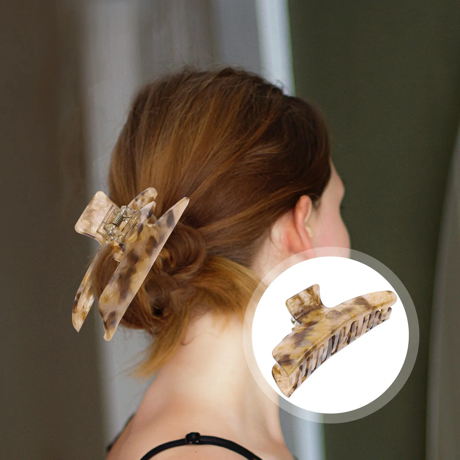 

Acetate Sheet Hair Claw Clip French Style Elegant Non Slip Secure Hold Hair Jaw Clip for Women Daily Use Styling