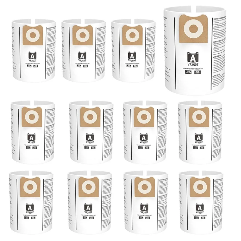 For Ridgid 12-16 Gallon Wet Dry Vacuums Compatible Vacuum Bags 23743 VF3502–Dust Collection Bags WD1950 WD1956 WD1850-A77G