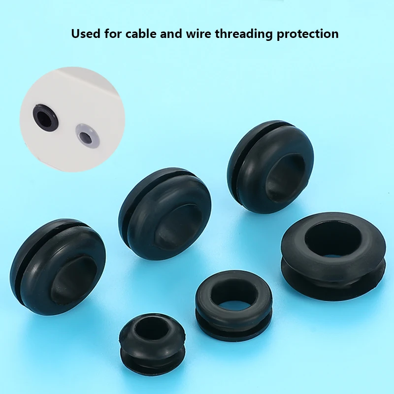 High Temperature Resistant Silicone Double-sided Protective Coil Rubber Pad Cable Wire Threading Air Tube Sealing Cap Insulation