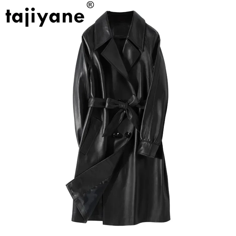 Tajeyane-Chaqueta de piel auténtica para mujer, abrigo de piel de oveja, abrigos y chaquetas para primavera y otoño, D8511Q01, WPY564