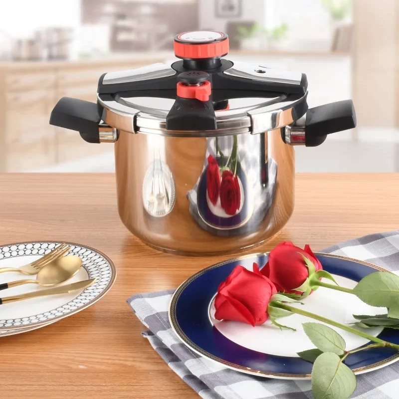304 Stainless Steel High Pressure Cooker 3 4 Person Home Use Explosion Proof Induction Compatible Large Capacity Pressure Cooker