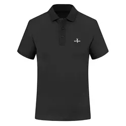 New Men's Summer Fashion Classic Simple Original Batting Printing Short-Sleeved Polo Shirt Casual Light Luxury Business Tops