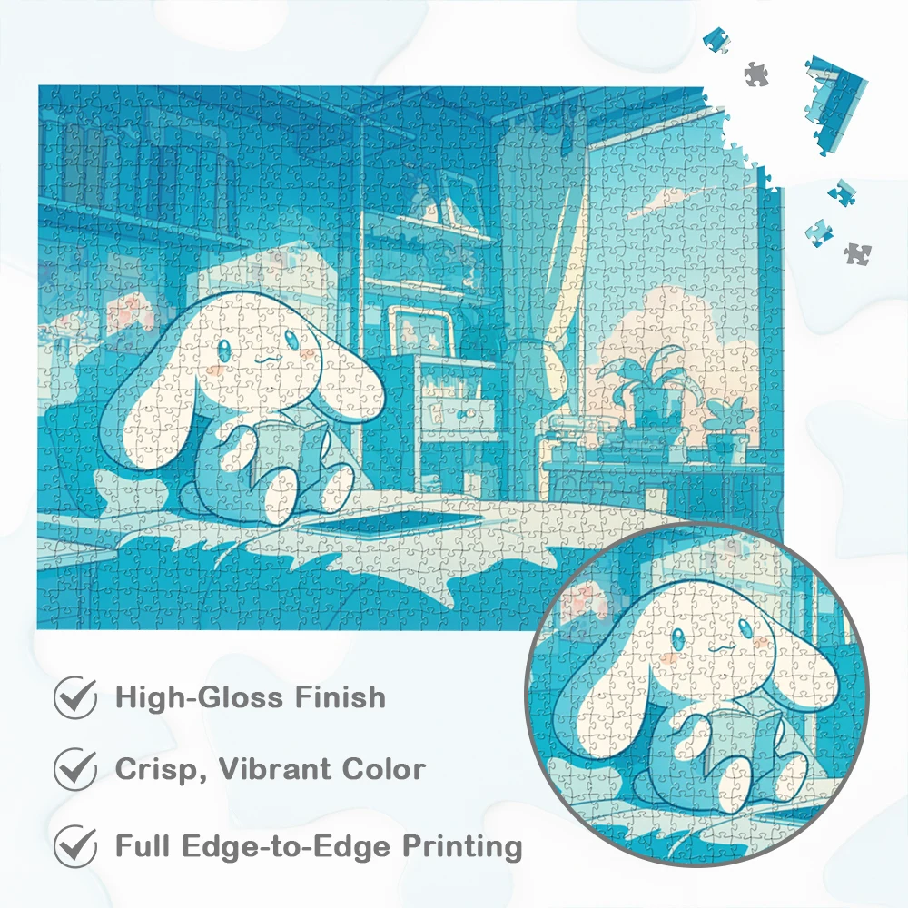 Urocza układanka Cinnamoroll Sanrio Klasyczne postacie anime 108/200/300/500/1000/1500 elementów Unikalny wzór Zabawna gra rodzinna