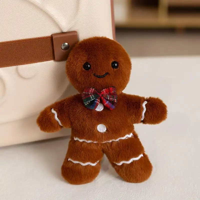 Dernière Biscuit homme sac à dos pendentif porte-clés poupée Kawaii en peluche poupée dessin animé mignon petite amie cadeau d'anniversaire poupée amusante