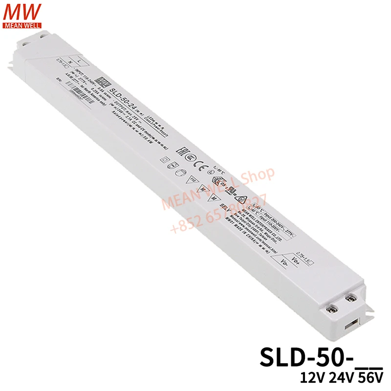 MEAN WELL Power constant current constant voltage 50W ultra-thin strip LED linear light with transformer driver SLD-50-12/24/56