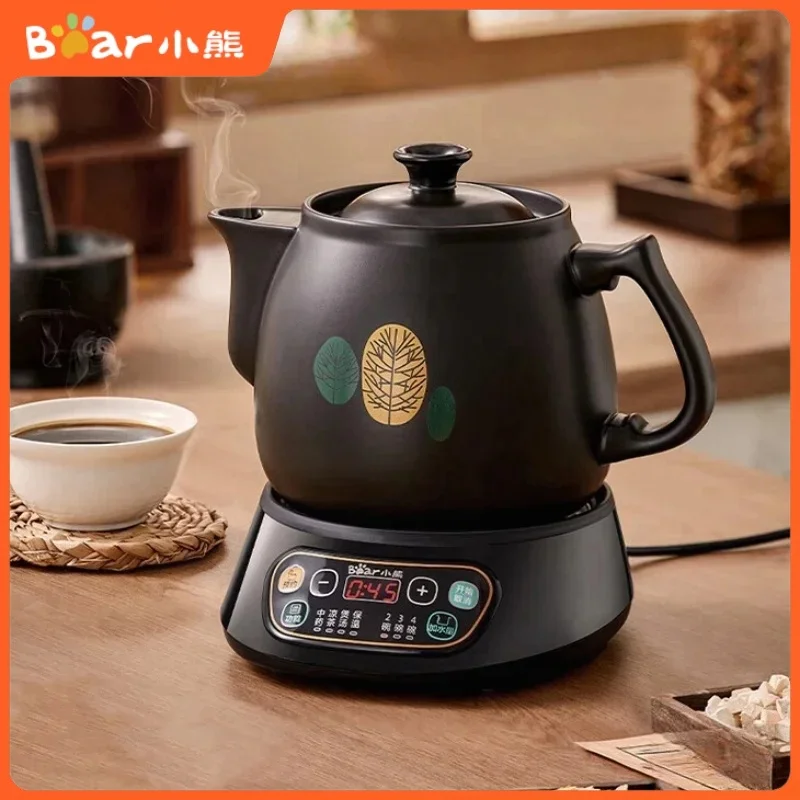 Olla de Medicina Herbal Totalmente Automática, Olla Eléctrica Inteligente de Cerámica con Control por Microcomputadora para Hervir Medicamentos