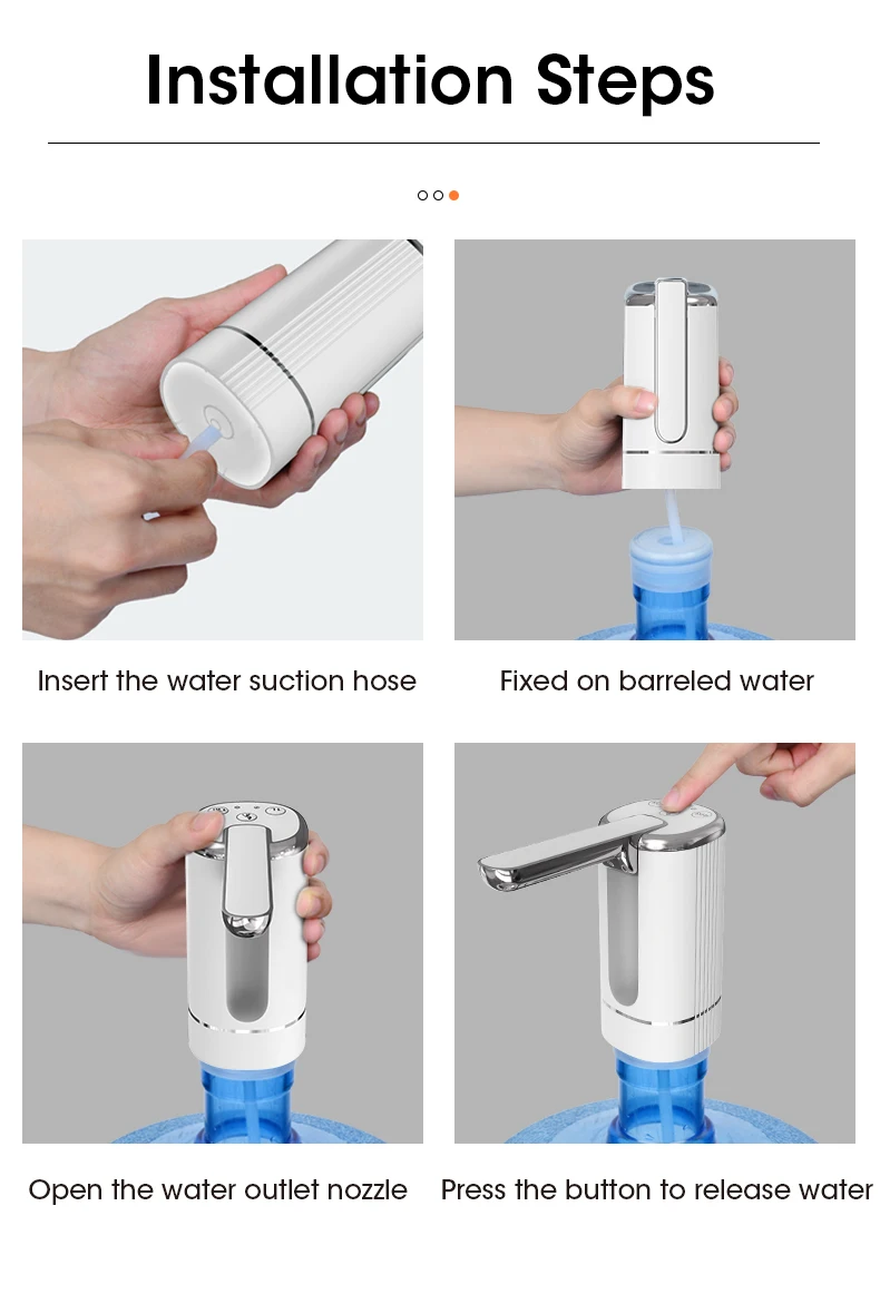 Tragbare Outdoor USB-Aufladbare Elektrische Wasserpumpe mit Ein-Tasten-Schalter, Automatischer Wasserspender für Camping-Wassertanks – Detail 13