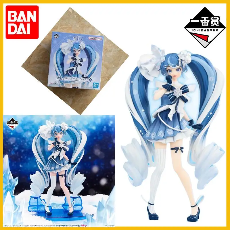 BANDAI Ichiban KUJI ~SNOW MIKU~ Third Season A Reward Hatsune Miku SNOW MIKU ~2025~ PVC 18CM Anime Action Figures Model Toy