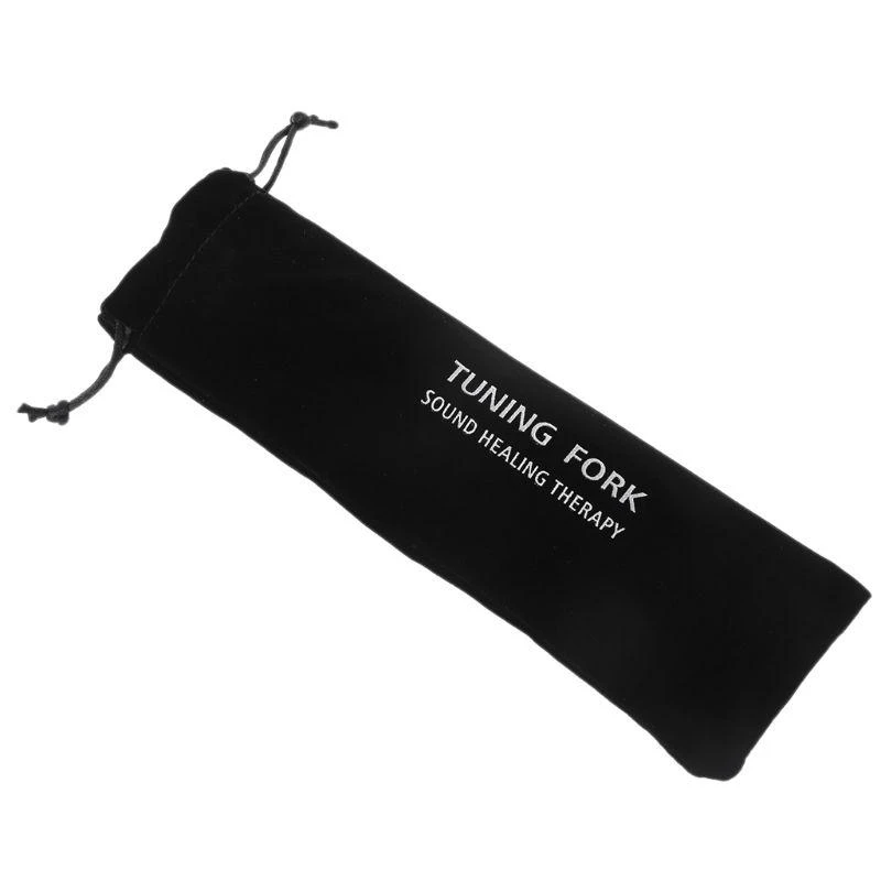 D84F 512 Hz Tuning Fork Bag Set for Healing DNA Repair Reliever Stress Healing Musical Instrument with Black Silicone Hammer