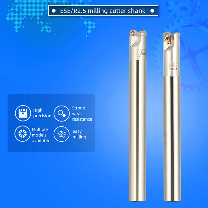 1PCS Hot Sale ERX2.5R / ESE Tool Rod Series CNC Tool Rod Machining Center Double Flute Milling Cutter Rod