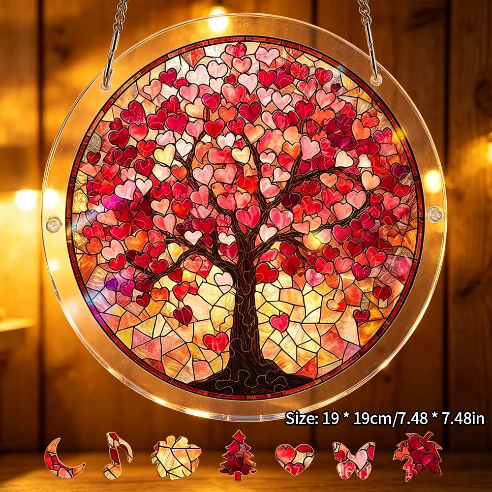 DIY Acrylic Puzzle Suncatcher Window Hanger Aesthetic Home Indoor Decor Gift - view 4