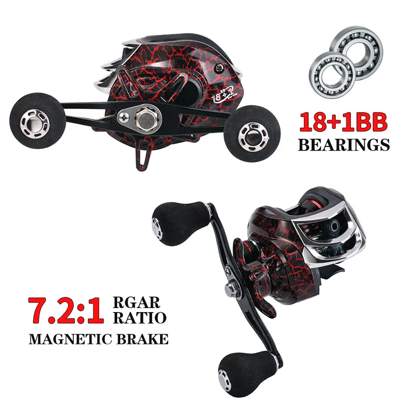 Left/Right Hand Metal Cup Baitcast 2024 New Bass Pike  Fishing Reel For Soft Lure And Hard Artificial Baits