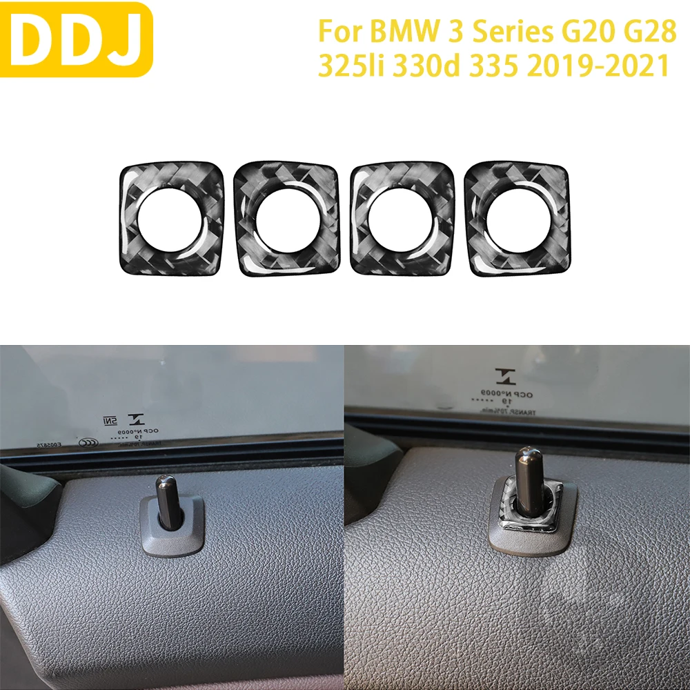 

Carbon Fiber For BMW 3 Series G20 G28 325li 330d 335 2019-2021 Accessories Car Door Locks Trim Sticker Decoration