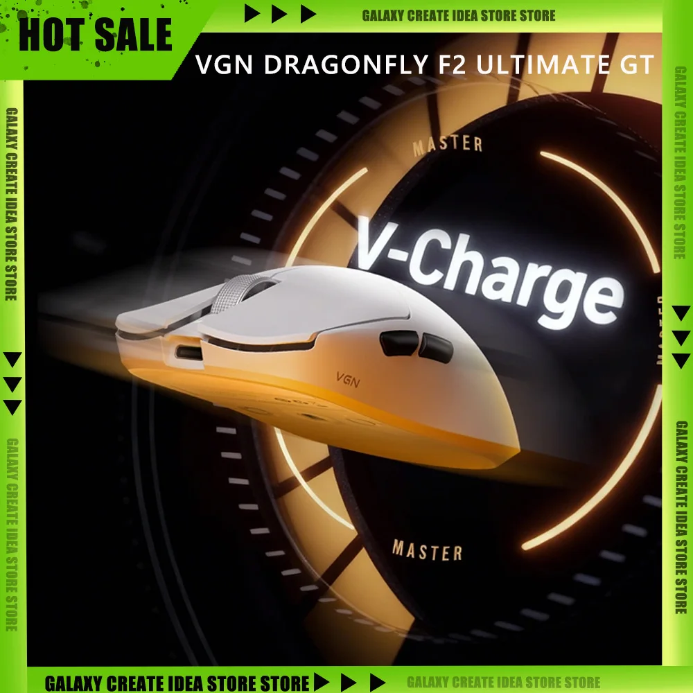Ratón VGN Dragonfly F2 Ultimate GT Paw3955Extreme de 3 Modos, Ratón Dual 8K con Carga V-Charge, Ratón Inalámbrico y con Cable para Esports, FPS, Valorant, Regalos