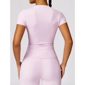 NCLAGEN-SHEET RACE RACE T-shirt for women, round collar, breathable, elastic, for yoga, fitness, active top, summer 6 Main Sales Women's Academy T -Shirt - №5