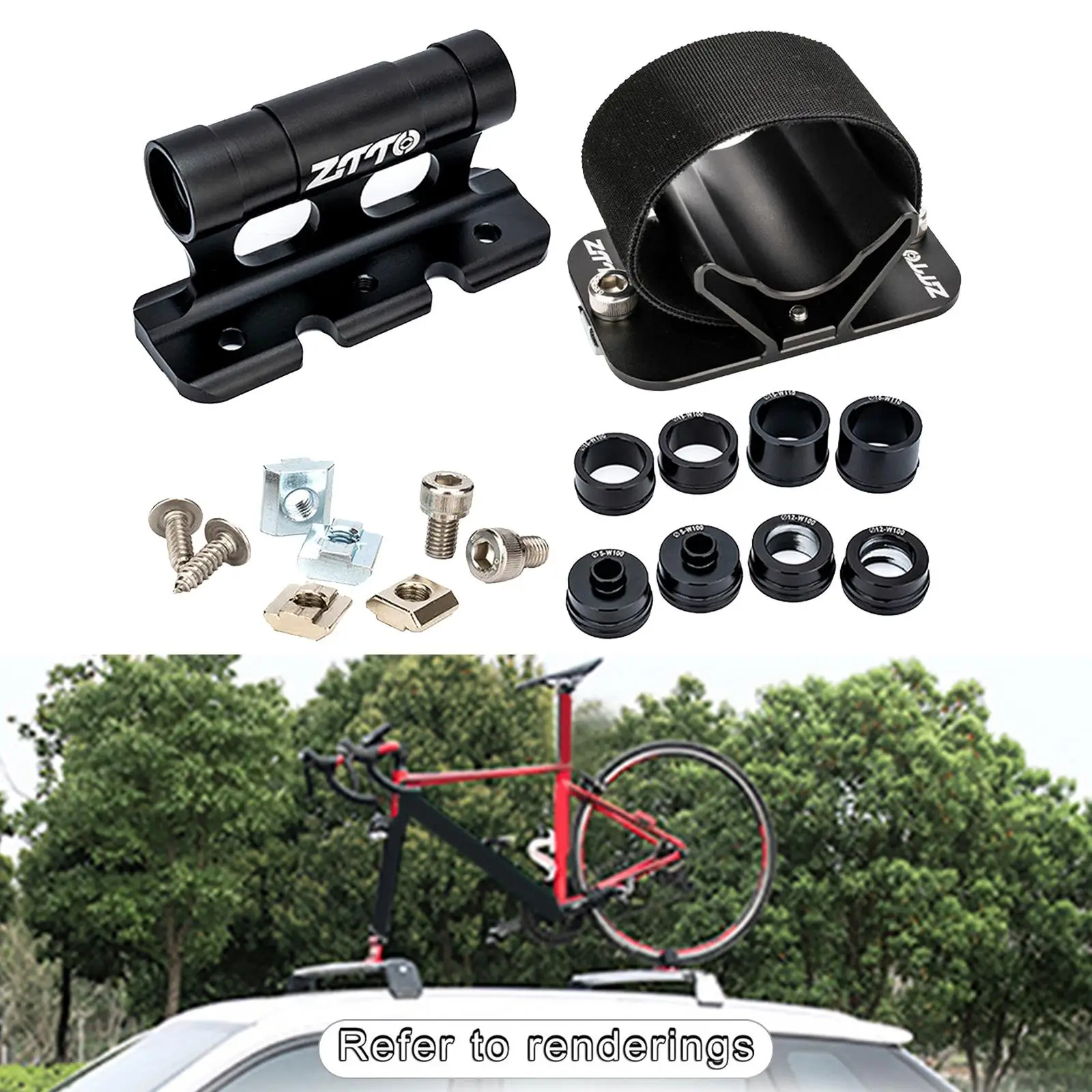 

2 Pcs Bike Block Fork Mount Holder Aluminum Alloy Front Fork Rear Rack