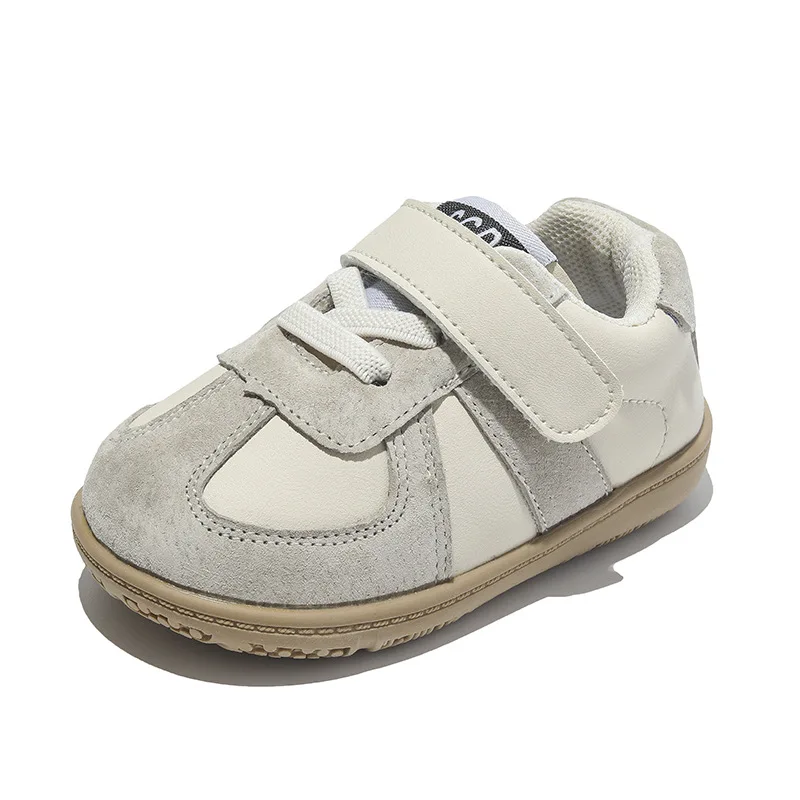 Zapatos informales antideslizantes para niños y niñas, zapatillas deportivas transpirables para exteriores, diseño de moda, color blanco