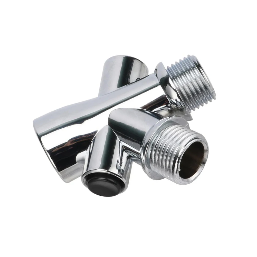 

1/2\\\" Three-way T-split Threaded Water Separator Garden Irrigation Water Bathroom Shower Head Water Separator Adapter