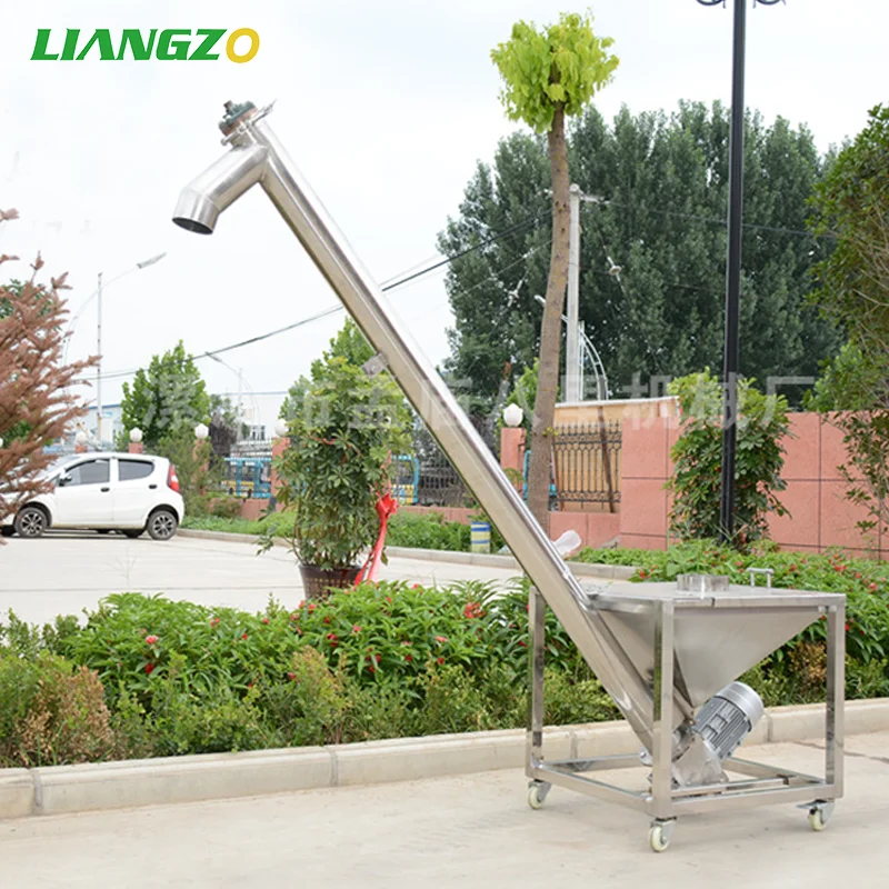 LIANGZO China High Inclination Vertical Inclined Screw Conveyor for Packing Line Use