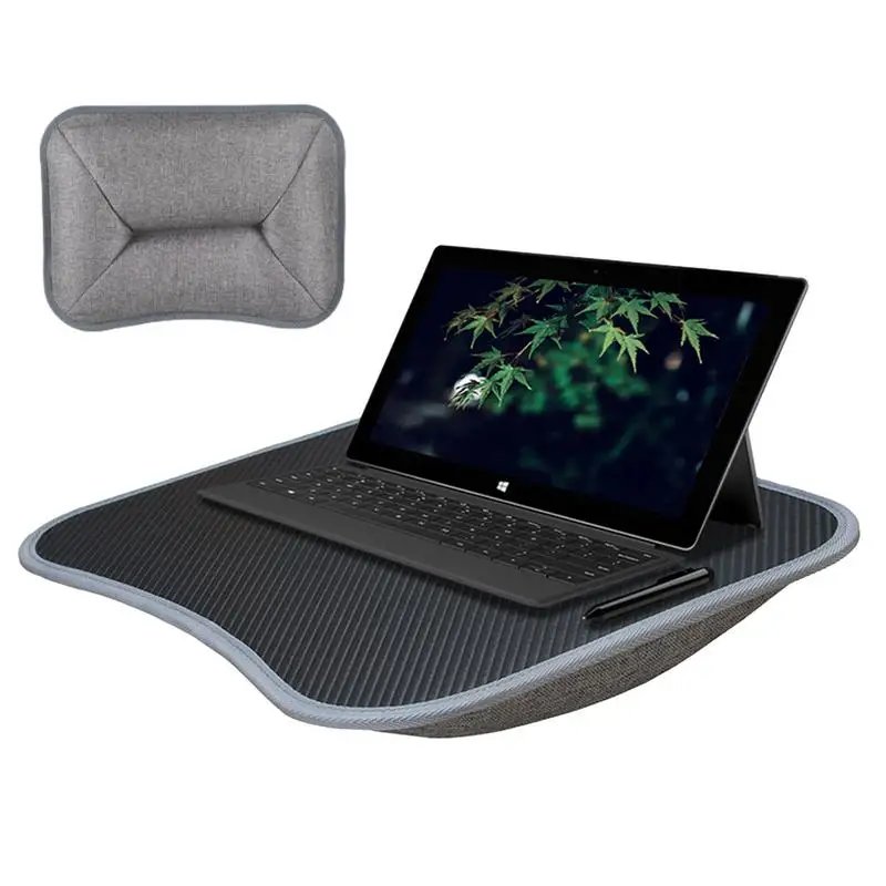 Lap Desk For Laptop with Cushion Computer Lapdesk with Soft Pillow Cushion Laptops Portable Pad Computer Lapdesk Large Holding