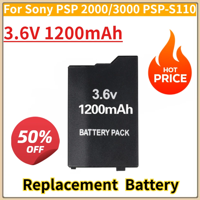 

New Replacement Rechargeable Battery 3.6V 1200mAh 1400mAh for Sony PSP 2000/3000 PSP-S110