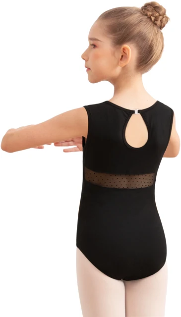 Dziewczęcy koronkowy trykot z krótkim rękawem do tańca baletowego, maluch Big Little Gymnastics Dancewear