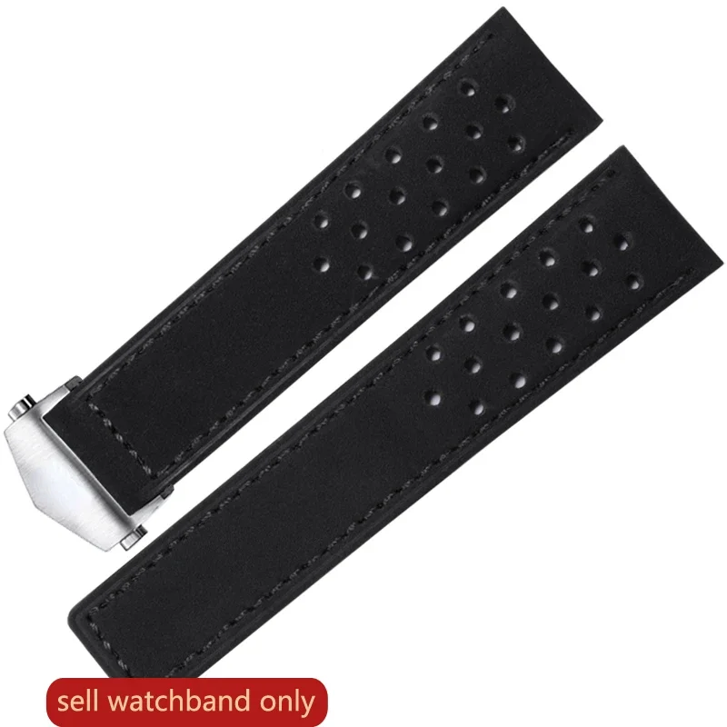 Genuine Leather Watchband for TAG Heuer Calila Porsche Edition Heuer Cowhide Monaco Heritage 6 Watch Strap  Accessories 20 22mm