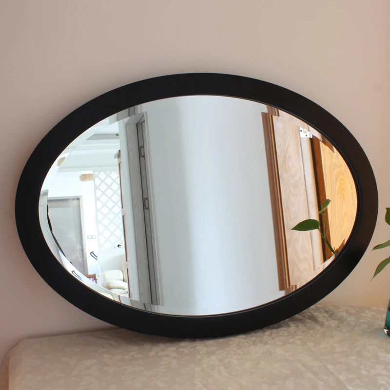 Display Nordic Mirror Display Clear Design Aesthetic Border Mirror Oval Vintage Espejos Para Maquillaje Bathroom Accessories