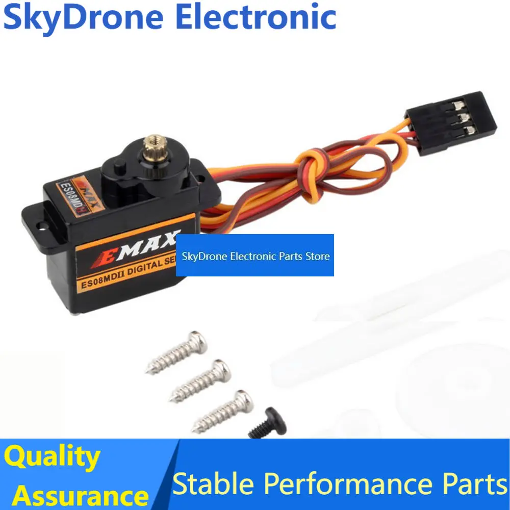 SkyDElEMAX10pcs/lot  ES08MDII ES08MD II 12g/ 2.4kg/ High-speed Micro Metal Gear Digital Servo for RC Model racing drone DIY