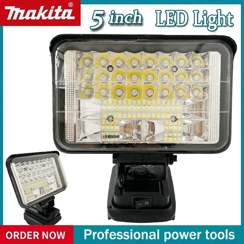 

Makita Беспроводной ручной аварийный инструмент для работы на открытом воздухе, рыбалки, 4/5/7 дюймов, светодиодный светильник, портативный прожектор, подходит для батареи 18 В