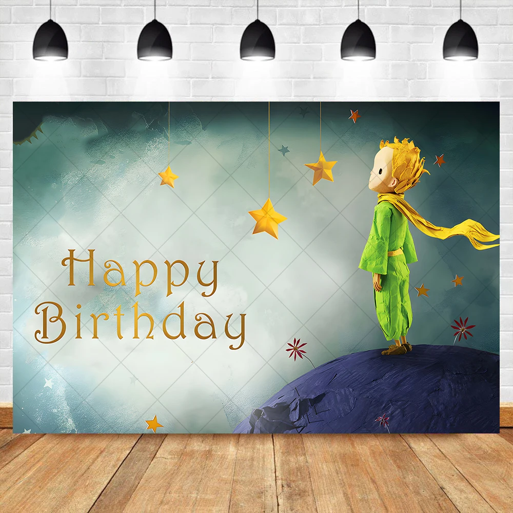 Little Prince Backdrop Custom Universe Meteorite Rose Boys Birthday Party Photography Background Photo Studio Props Decor Banner