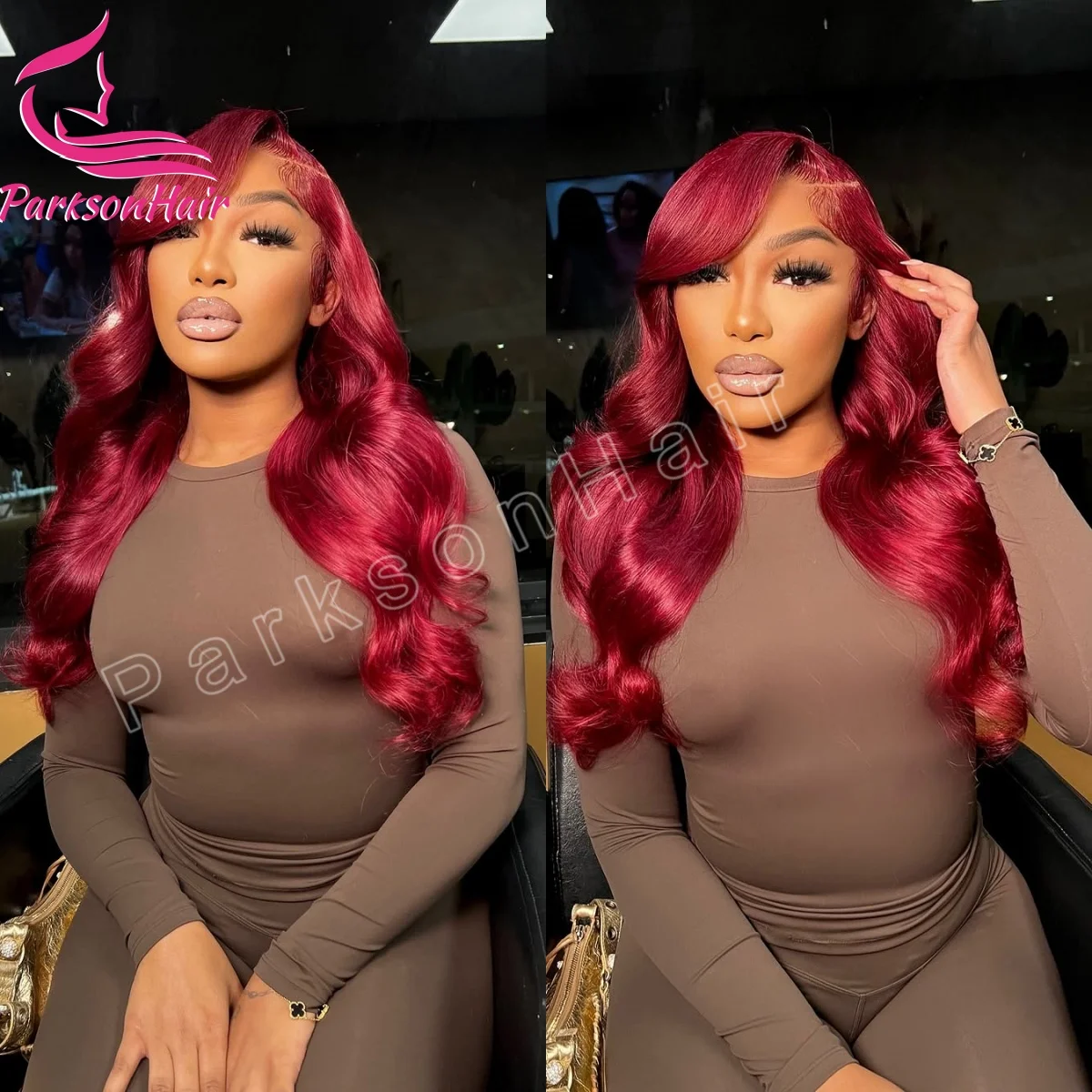 

Burgundy Human Hair Wigs 200% 13x6 13x4 Lace Front Wigs For Women Pre-Plucking Brazilian Bone Straight 99J Lace Frontal Wigs
