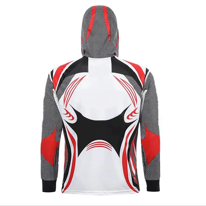 Long Sleeve Anti-UV Comfortable Men's Sublimation Fishing Hoodie High-Quality Round Neck Printing Fishing Clothing