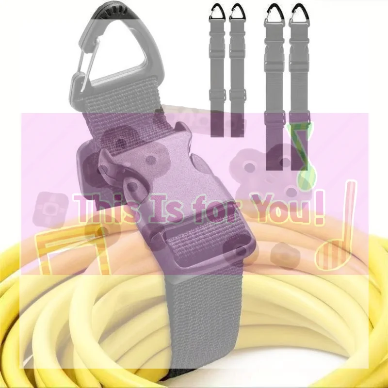 【MA】4 Pcs Adjustable Garden Hose Ties Heavy-Duty Extension Straps Reusable Hanging Storage For Garage Workshop