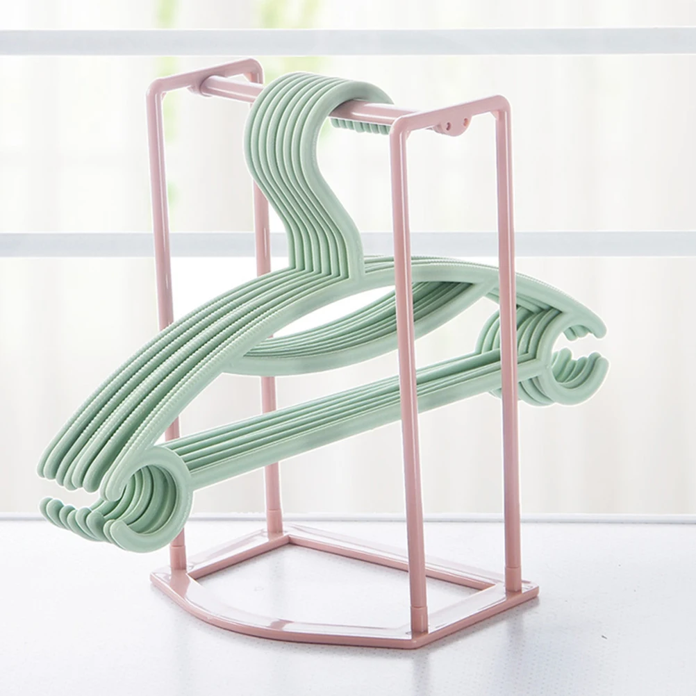 

3 Pcs Plastic Hanger Storage Rack Clothes Household Shelf Non Perforating Space Saving Simple Design Multifunctional