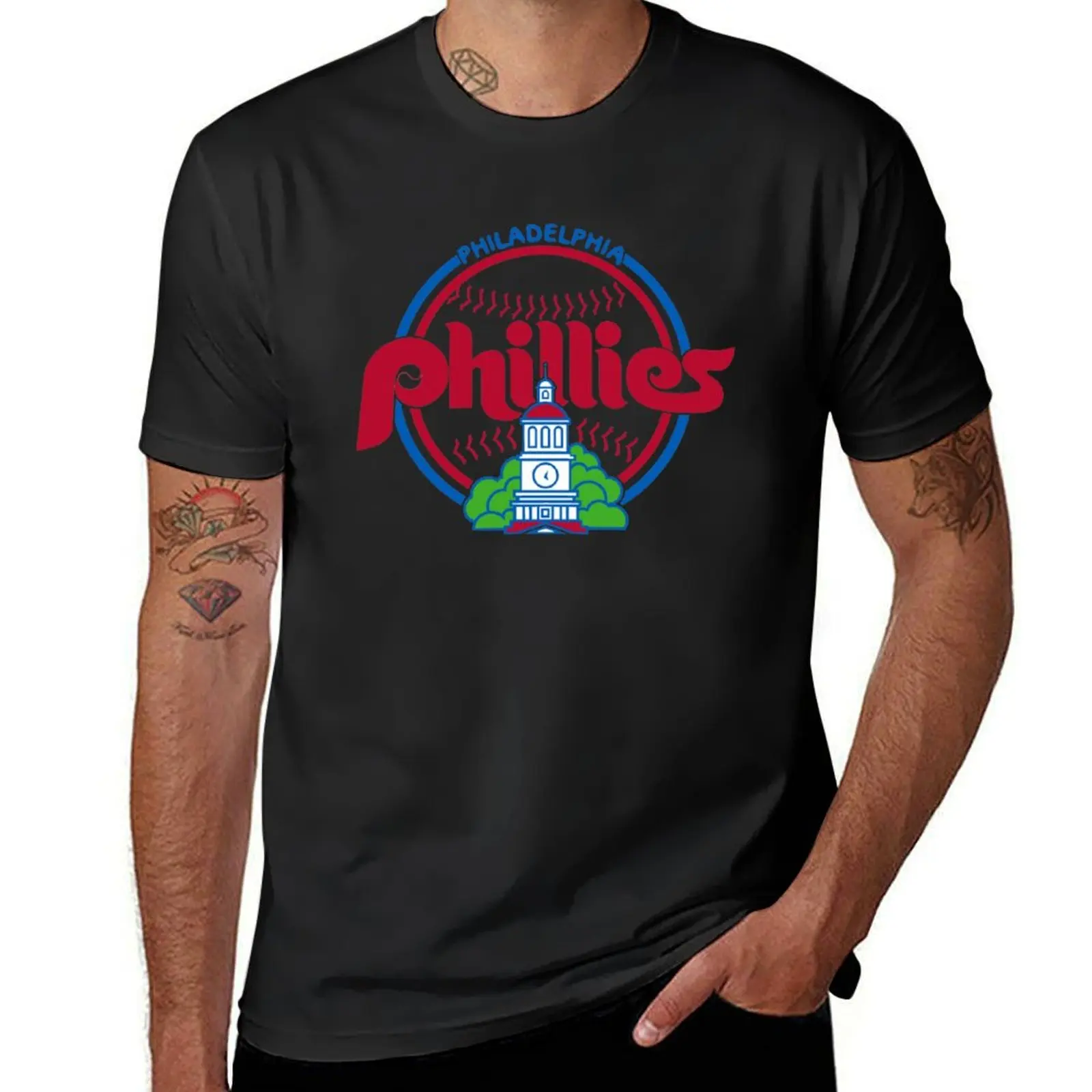 Phillies the bell T-Shirt plain summer top customizeds boys animal print Men's cotton t-shirt