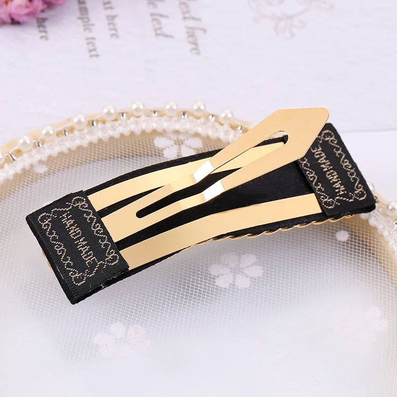 Korean New Vintage Bear Hair Clip Headdress with Chain Pearl Hairpin Card Duckbill Edge BB Clips Accessoires Femme Pince Cheveux