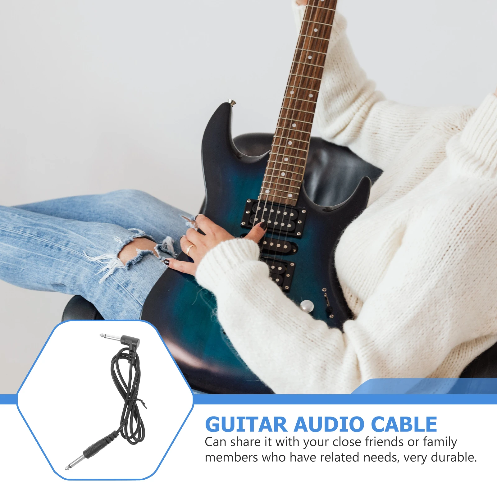3Pcs 전문 기타 오디오 케이블 내구성 연결 케이블 코드 일렉트릭 기타 스피커 연결 와이어 교체