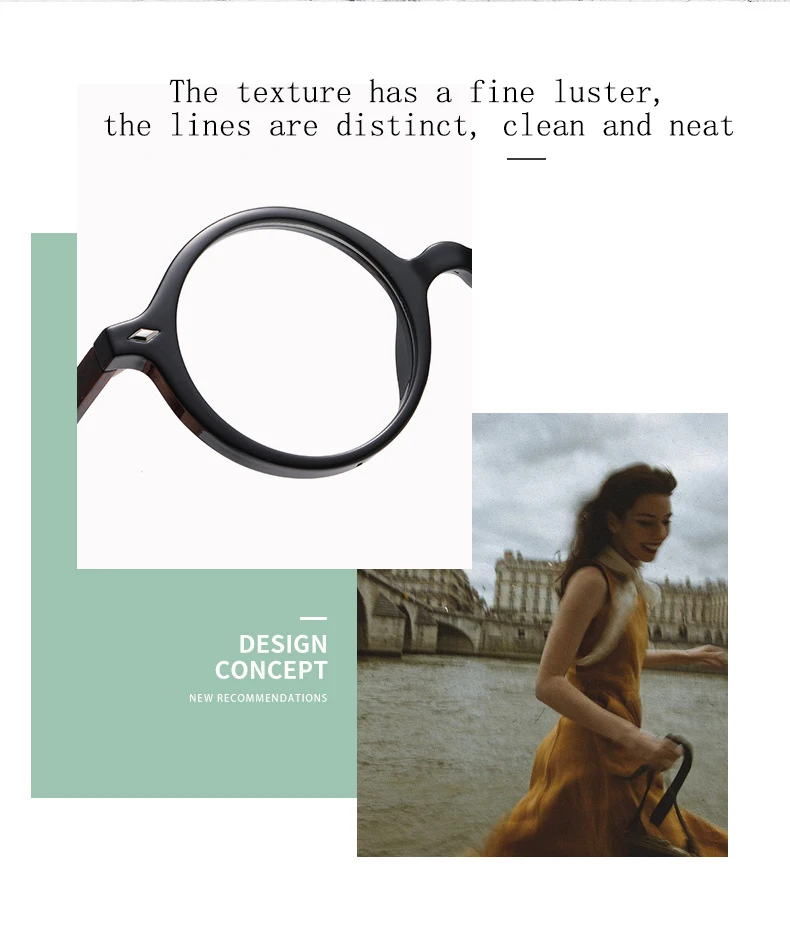 Markendesign Retro Quadratische Übergroße Runde Rahmen Sonnenbrille Korrekturbrille Anti-Blaulicht Hyperopie Myopie Astigmatismus Brillen – Detail 6