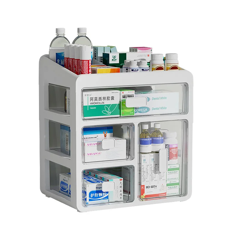 Household medicine box Household small storage box Drawer type large capacity