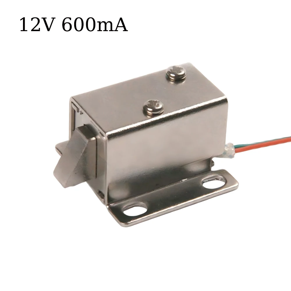 LY-03 Mini Electromagnetic Lock DC12V Tongue Type Electric Bolt Solenoid Lock 0.35A/0.6A Electronic Lock for Storage Cabinet
