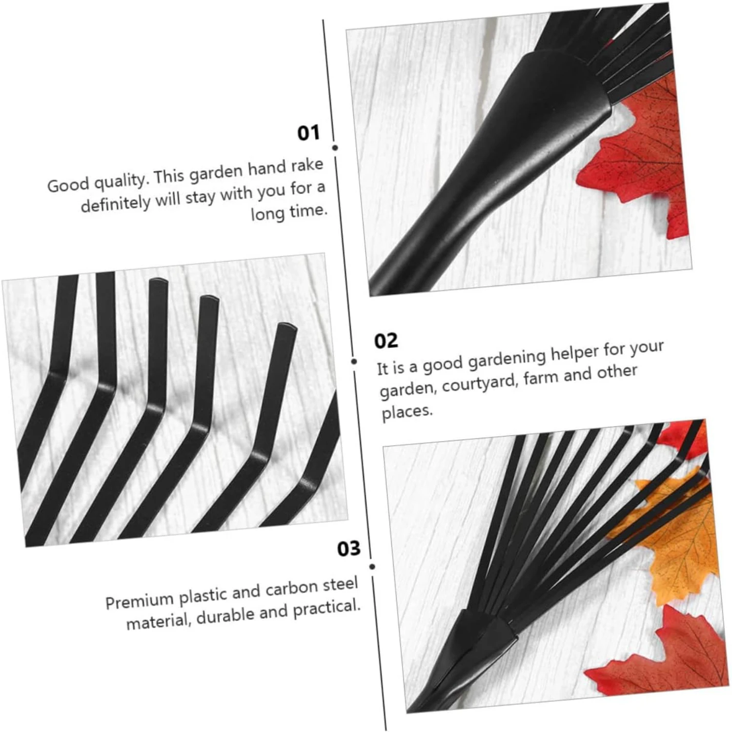 2 Stück 9 Zähne Rechen Blatt 9 Wurzel Garten Gartengeräte Handheld