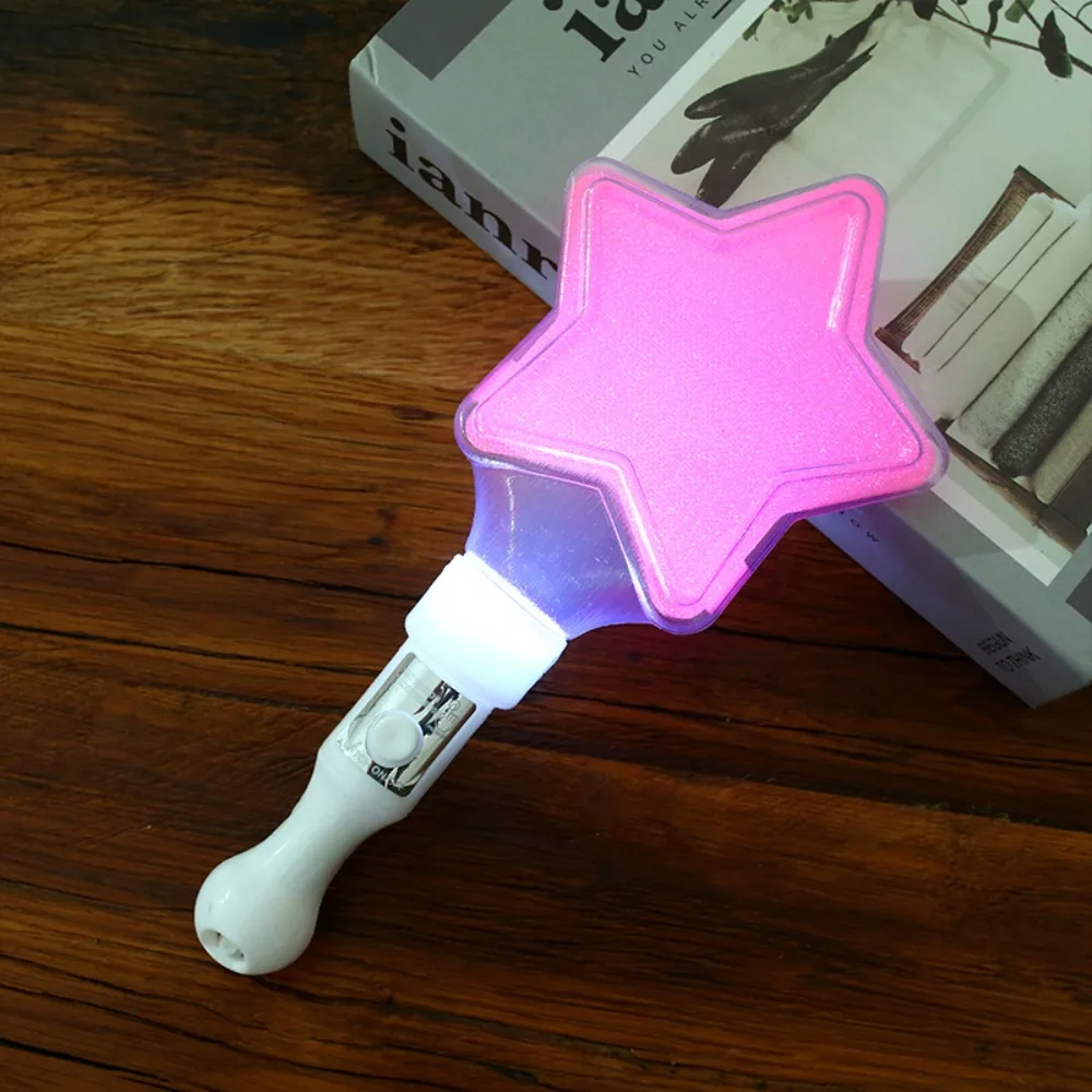 LED Glow Star Heart LED Glow Stick Mini Reusable Kpop Lightstick Luminous Bar Finger Lightstick Luminous Stick Fans Gifts