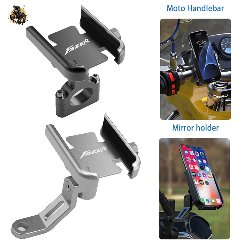 

For Yamaha FZ1 FZ6 FZ8 Fazer Fzs Fz8n 250 600 800 1000 Mirror Cell Phone Holder Navigation Bracket Stand Motorcycle Accessories