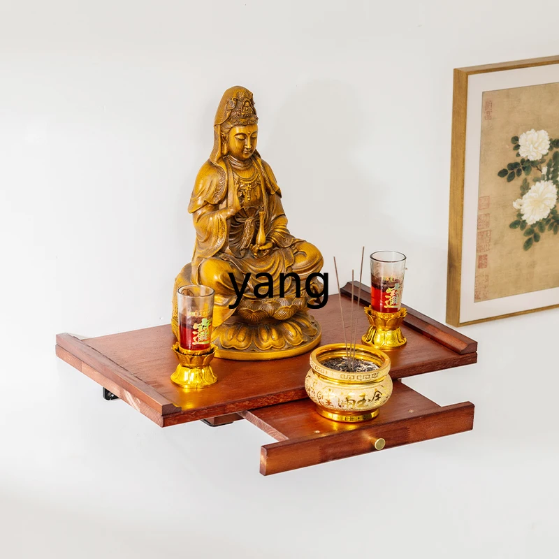LMMsolid wood casket hanging table Buddhist platform household casket offering table Shrine