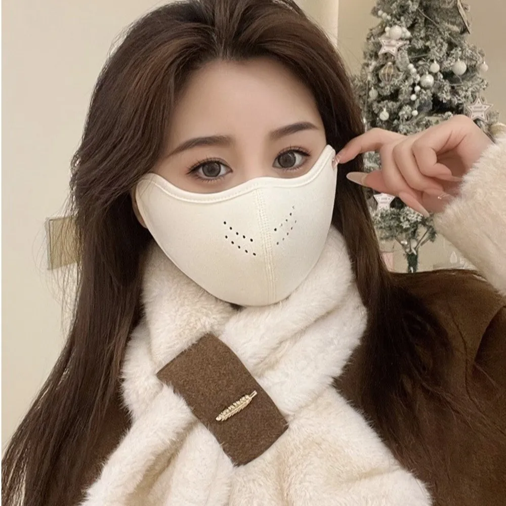 Nieuw ademend warm masker wasbaar stofdicht gezichtsmasker gezichtsbedekking dames