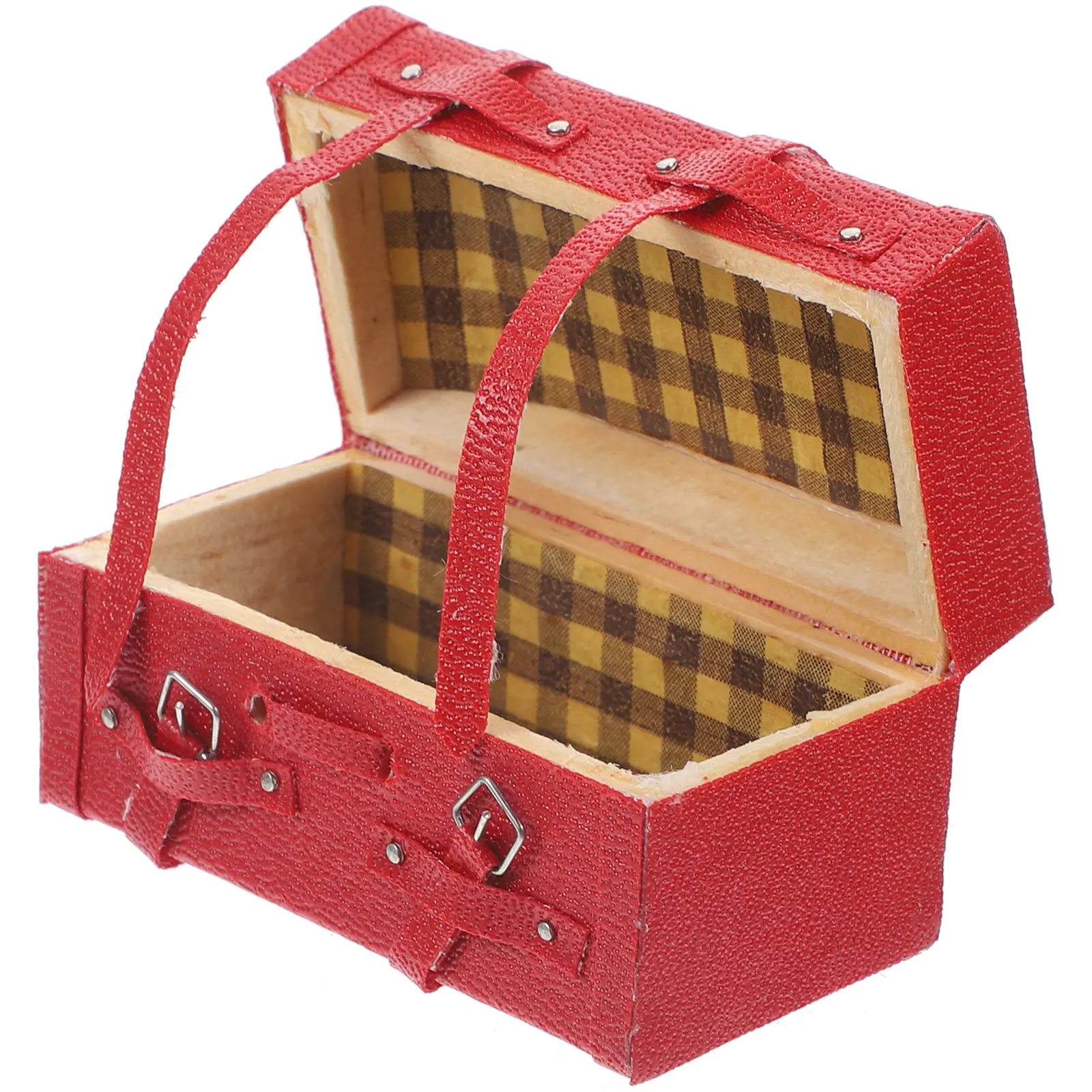 

Miniature Suitcase 1 12 Scale Vintage Small Wooden Luggage Case Dollhouse Accessory Mini House Decor Creative Kids Gift
