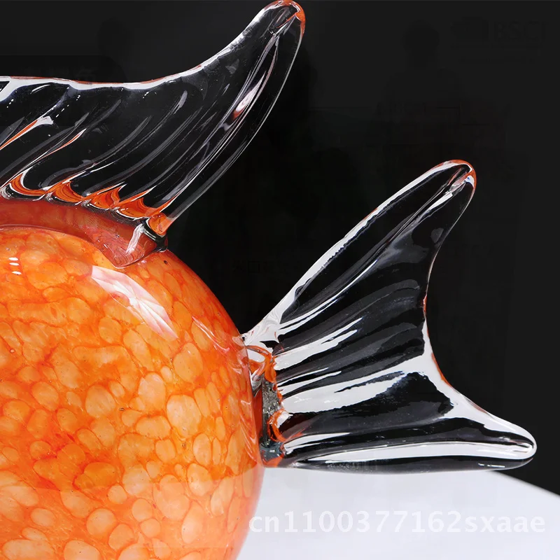 

Высококачественное глазурованное стекло, украшение в виде рыбы, простой свободный дизайн в китайском стиле для дома, ТВ-шкафа, входа, винного шкафа, ювелирные изделия