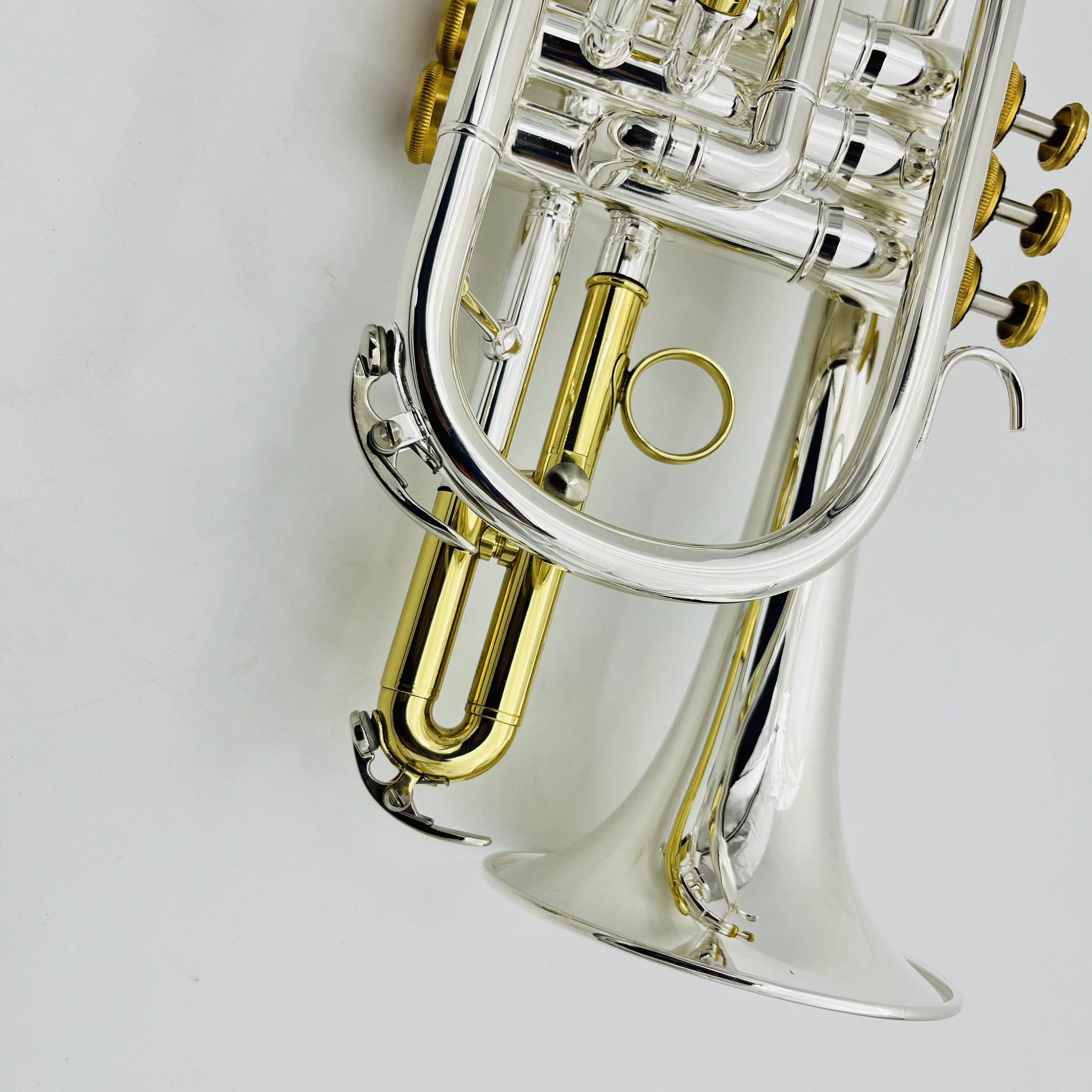 Professional Silver and Gold Plated Cornet horn B-flat Professional Brass Instrument Trumpet With Case Accessories