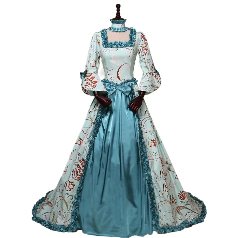 

Renaissance Victorian Royal Queen Women Costume Elizabeth Ruff Collar Formal Gown Halloween Fancy Party Cosplay Costumes